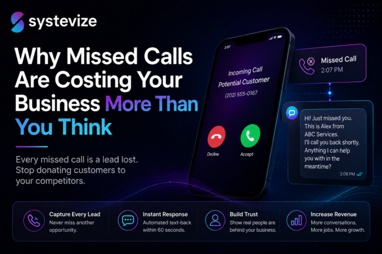 missed call text back service for small businesses in DMV