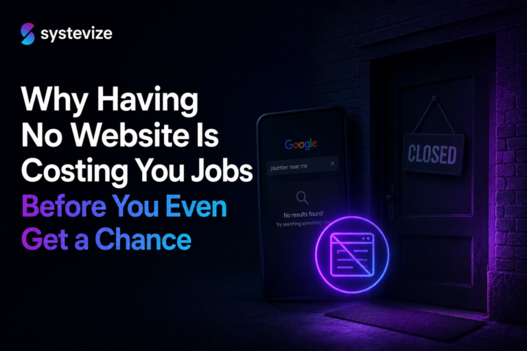 small business with no website losing customers on Google search